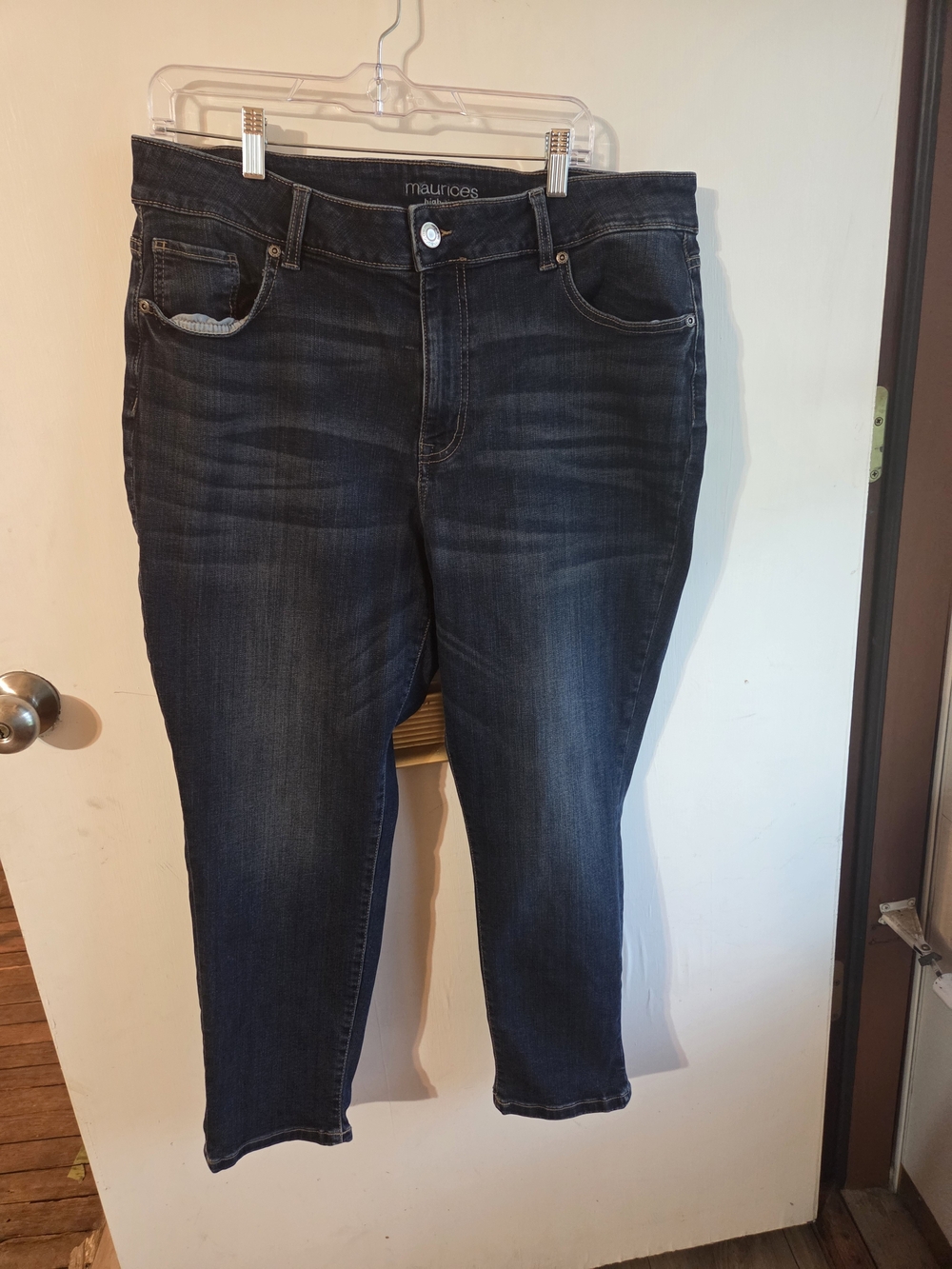 Maurices Dark Blue Ankle Crop Jeans